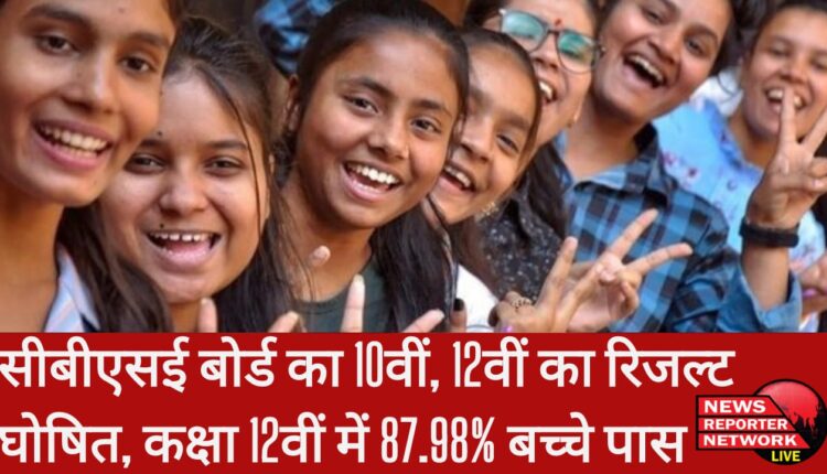 सीबीएसई बोर्ड का 10वीं, 12वीं का रिजल्ट घोषित, कक्षा 12वीं में 87.98% बच्चे पास
