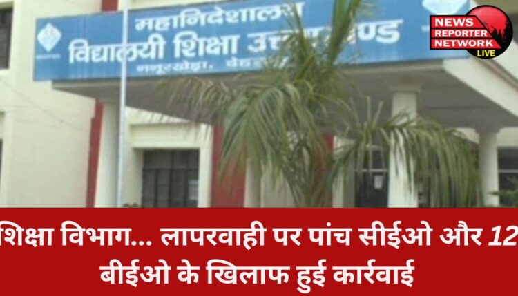 पीएम श्री योजना के तहत आयोजित कार्यशाला में उपस्थित न होने पर समग्र शिक्षा के राज्य परियोजना निदेशक बंशीधर तिवारी ने 5 सीईओ व 12 बीईओ के खिलाफ कार्रवाई