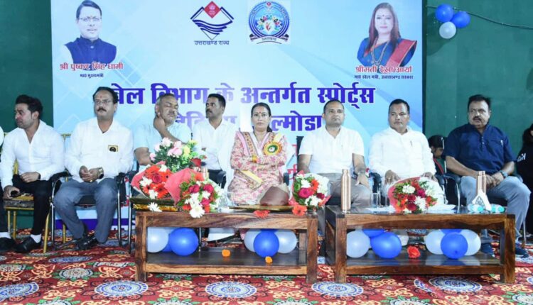 Sports Minister Rekha Arya inaugurated various strengthening works at HNB Sports Stadium in Almora.