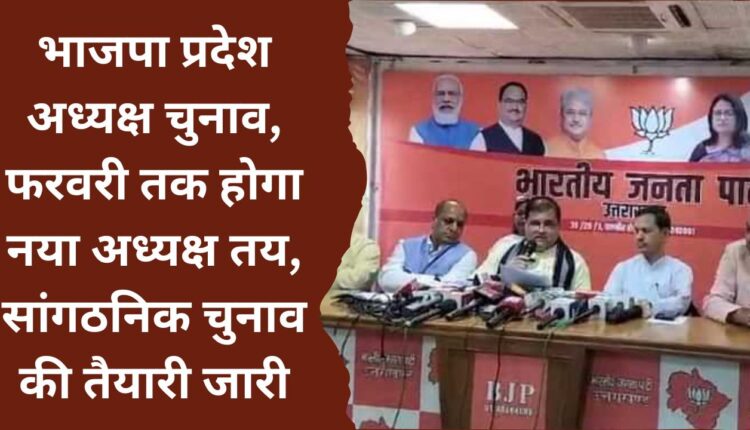 BJP state president election, new president will be decided by February, preparations for organizational elections continue