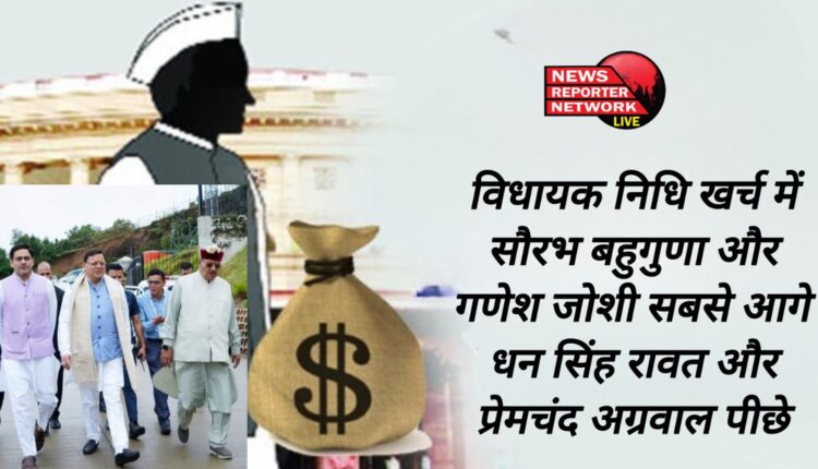 Saurabh Bahuguna and Ganesh Joshi are at the top in MLA fund expenditure, Dhan Singh Rawat and Premchand Agarwal are behind