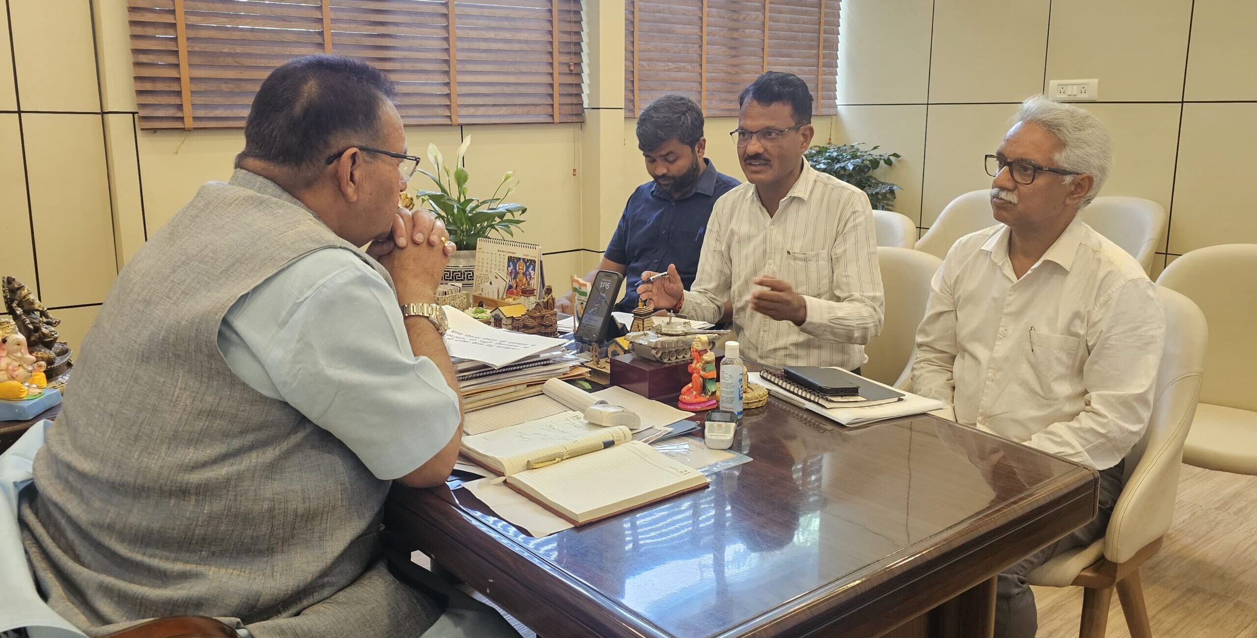 Rural Development Minister Ganesh Joshi held a review meeting of PMGSY works