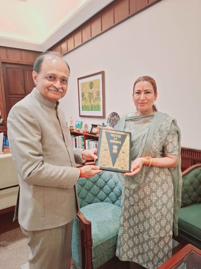 Sports Minister Rekha Arya met Union Minister Meghwal