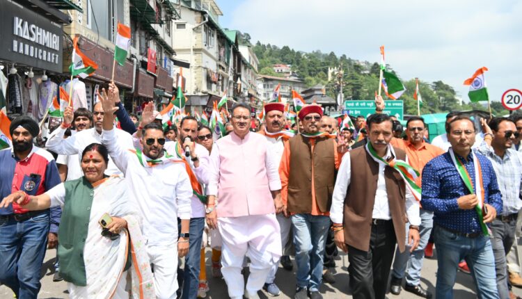 The spirit of patriotism resonated in the Tiranga Samman Yatra in Mussoorie