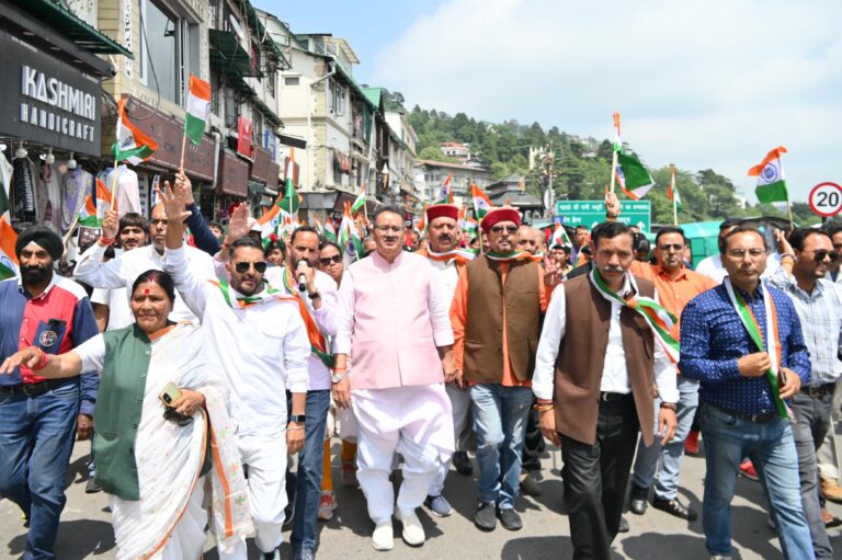 The spirit of patriotism resonated in the Tiranga Samman Yatra in Mussoorie