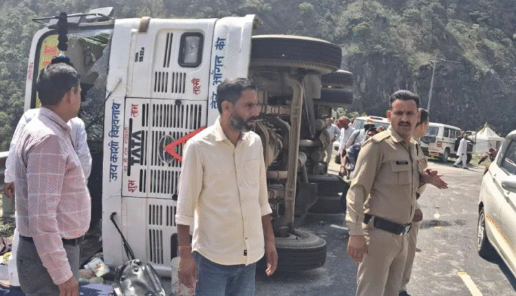Uttarkashi Pilgrim bus overturns on Gangotri Highway, 27 injured