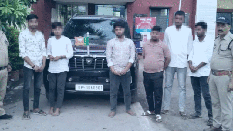 Haridwar Police showed the mirror of law to the youths roaming around with hooter and fake MLA sticker in Scorpio
