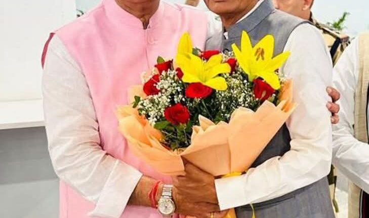 Union Agriculture Minister Shivraj Singh Chouhan received a grand welcome at Jolly Grant Airport