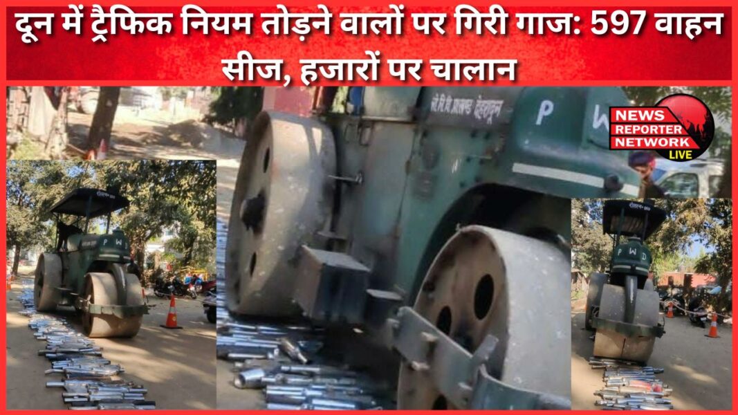 Action taken against traffic rule violators in Doon 597 vehicles seized, thousands fined