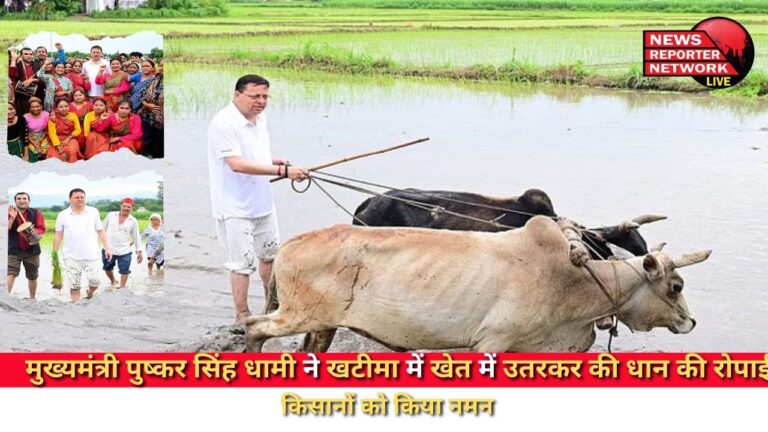 Chief Minister Pushkar Singh Dhami planted paddy in the field in Khatima and saluted the farmers