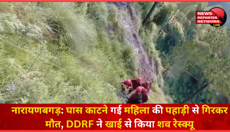 Narayanbagh A woman who went to cut grass died after falling from a hill, DDRF rescued her body from a ditch