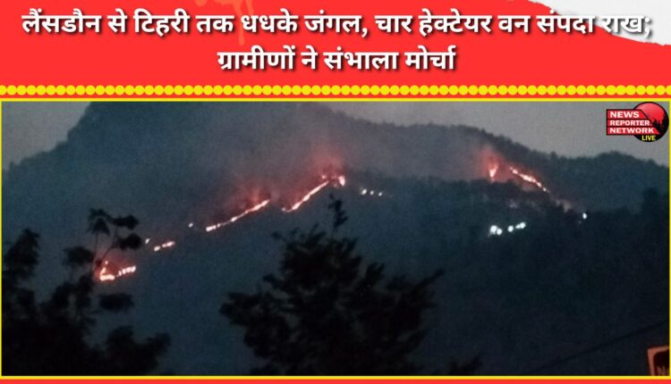 Forests from Lansdowne to Tehri burned, four hectares of forest wealth reduced to ashes; villagers took charge
