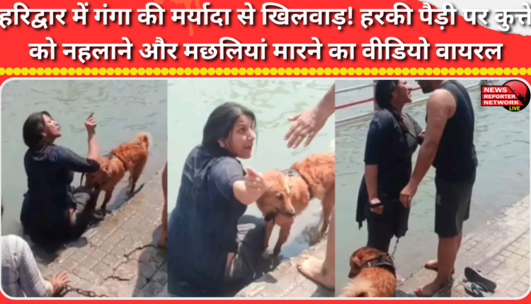 The Ganga River's dignity is violated in Haridwar! A video of a dog being bathed and fish being killed at Har Ki Pauri goes viral.