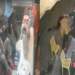 Youth and associates attacked with sticks and rods after intruders storm restaurant; CCTV footage goes viral.