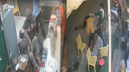 Youth and associates attacked with sticks and rods after intruders storm restaurant; CCTV footage goes viral.