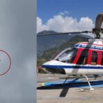 A helicopter returning from Badrinath to Dehradun has crashed on Hathi Parvat; 6 people, including the pilot, were on board.