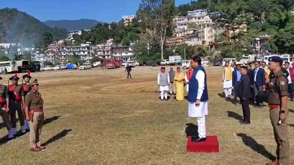 CM Dhami arrived in Rudraprayag and inspected the library located at the Sangam, as well as the bridge connecting to the Badrinath-Kedarnath highway.