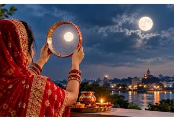 Clouds may hinder the sighting of the moon on Karwa Chauth; an alert for rain and strong winds has been issued for Chandigarh.