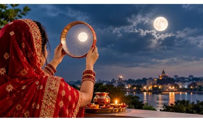 Clouds may hinder the sighting of the moon on Karwa Chauth; an alert for rain and strong winds has been issued for Chandigarh.
