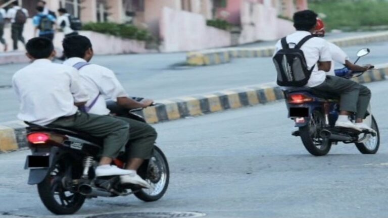 In Kashipur, underage students are brazenly riding motorcycles and scooters; residential colonies outside schools have turned into parking areas.