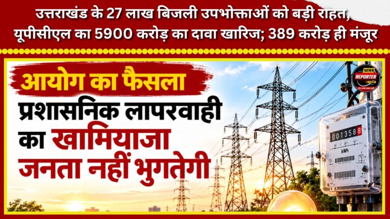 Major relief for 2.7 million electricity consumers in Uttarakhand UPCL's ₹5,900 crore claim rejected; only ₹389 crore approved.