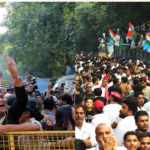 Political protests in Delhi: INDIA bloc's march; BJP Mahila Morcha creates a ruckus at the Congress headquarters.