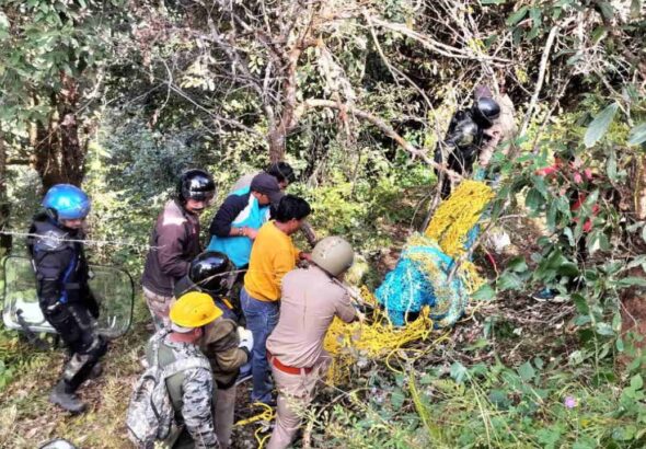 Bear menace in Tehri and Chamoli: Four houses damaged in Tola village over three days; bear rescued after getting trapped in a wire fence in Kurad.